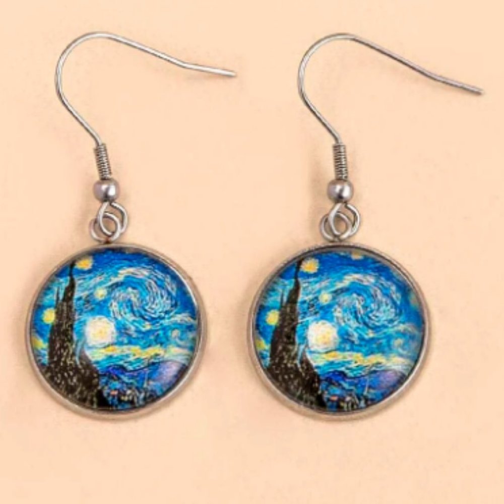 3/25 Van Gogh Starry Nights Earrings